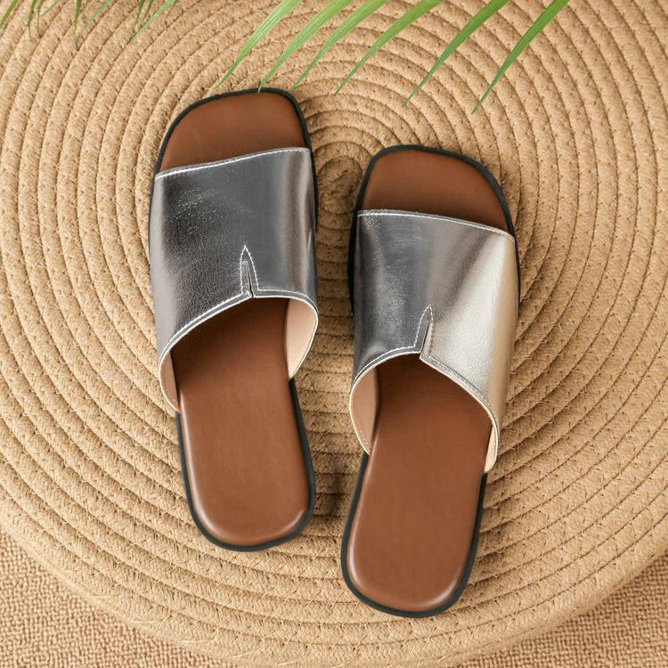 Isola Padded Leather Flat Slide - Image 14