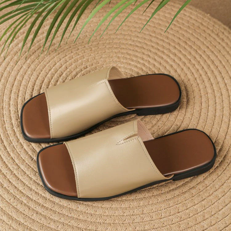 Isola Padded Leather Flat Slide - Image 2