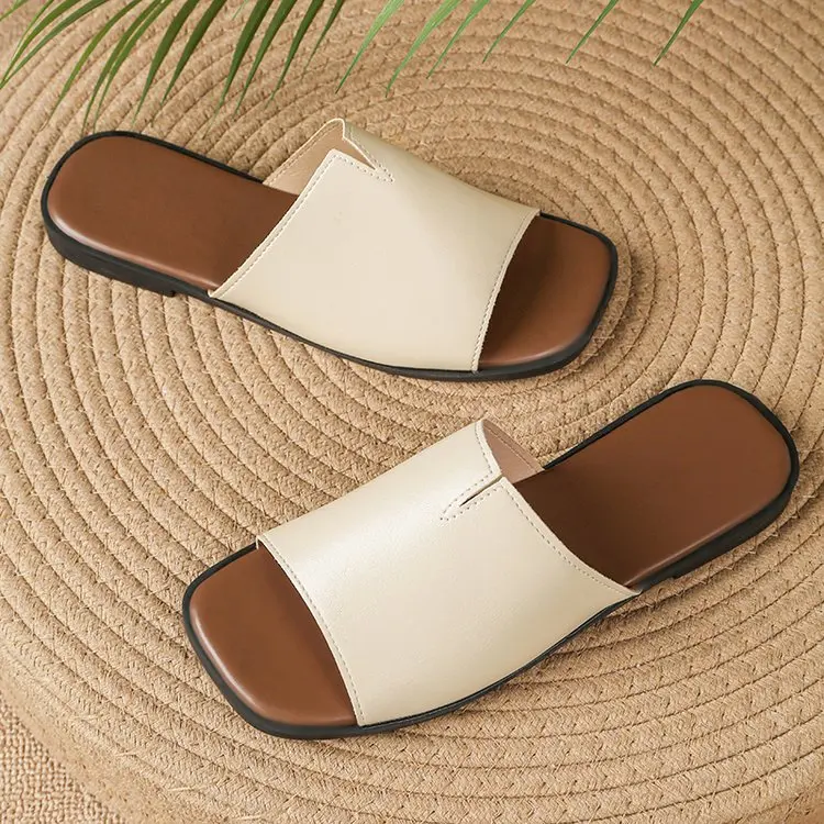 Isola Padded Leather Flat Slide - Image 3