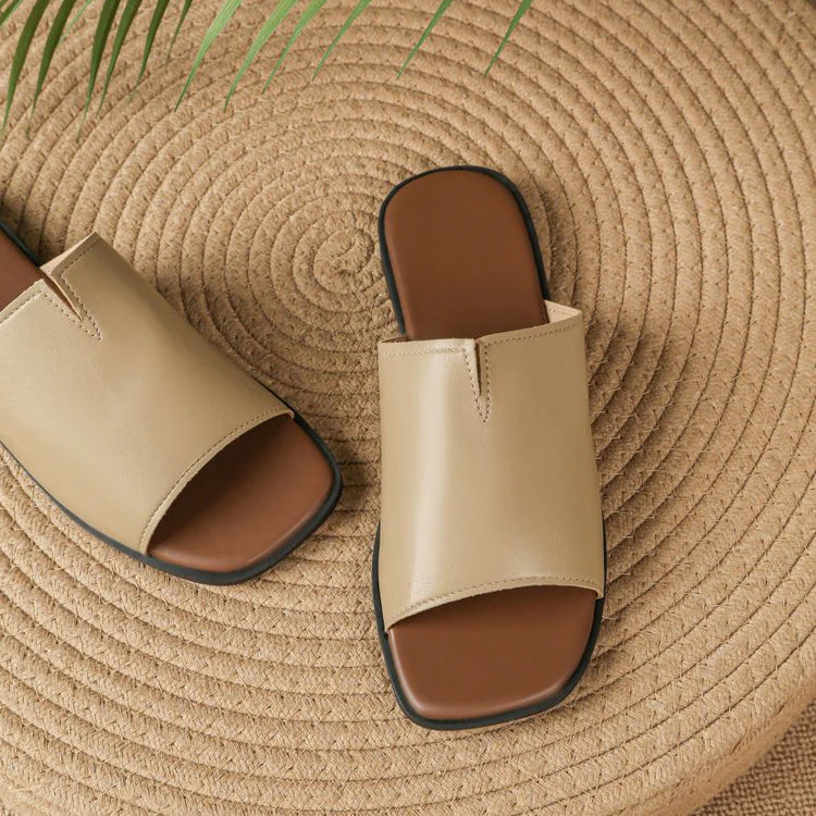 Isola Padded Leather Flat Slide - Image 9