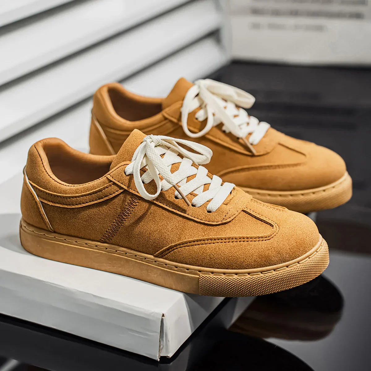 Low-Top Suede Sneakers - Image 2