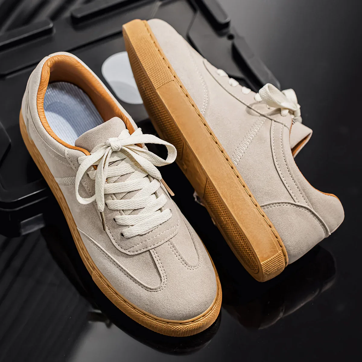 Low-Top Suede Sneakers - Image 5