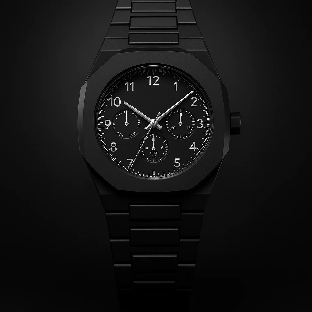 Monochrome Integrated Bracelet Watch - Image 2