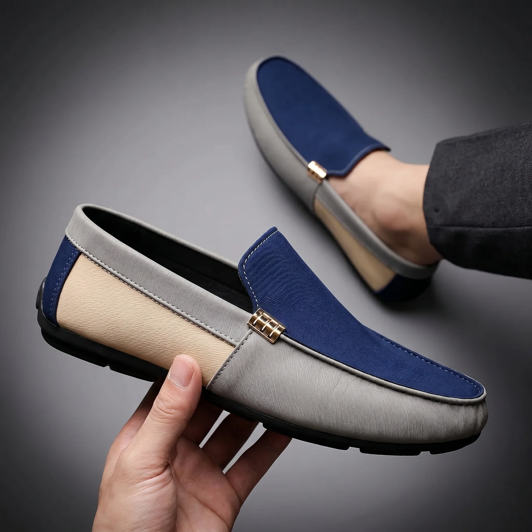 Monte Carlo Tri-Tone Suede Loafer - Image 3