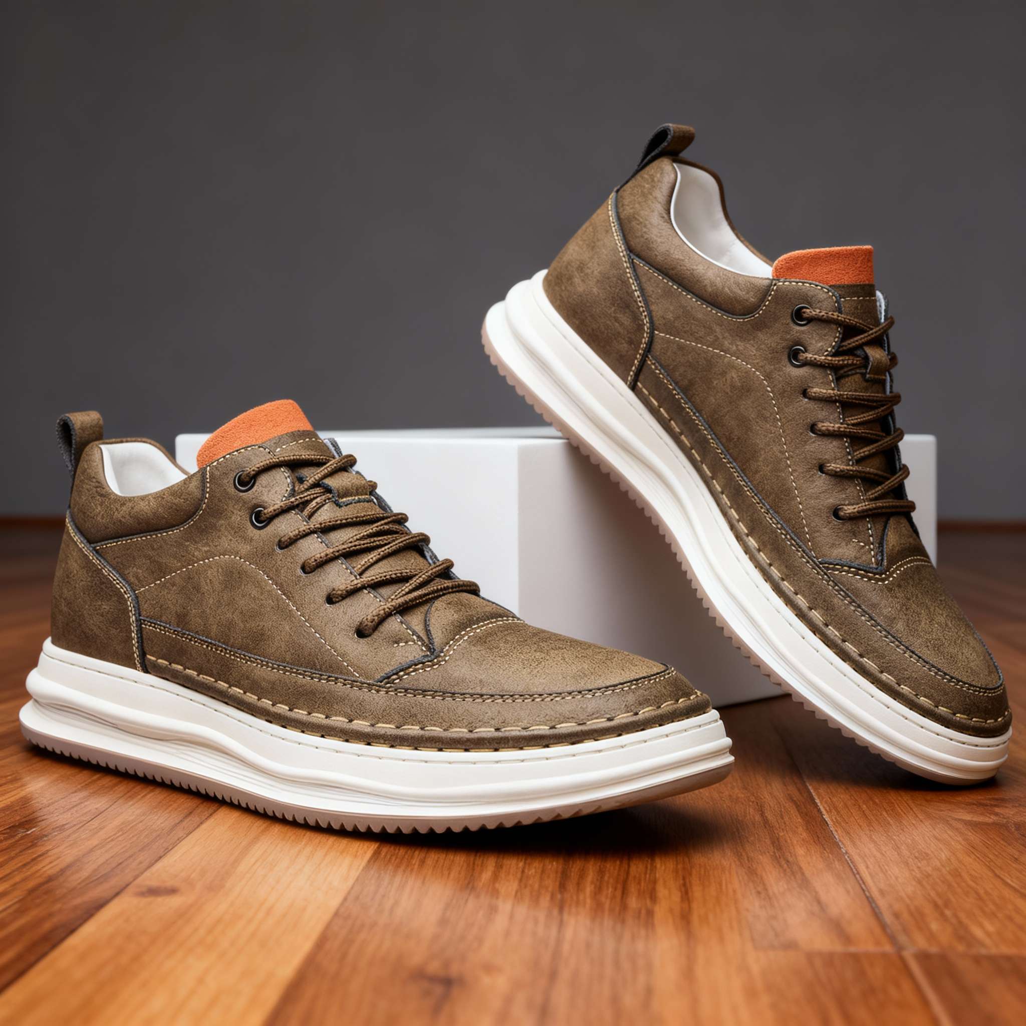 Nubuck Terracotta-Tab Trainer