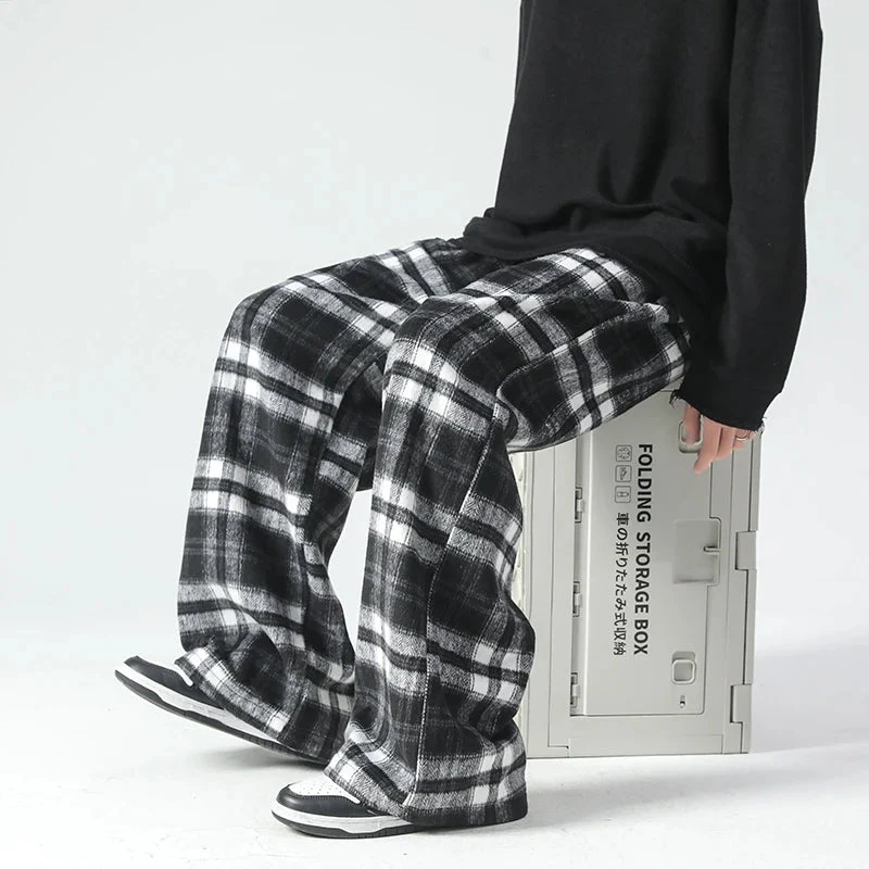 Oversized Check Relaxed Pants - Image 3