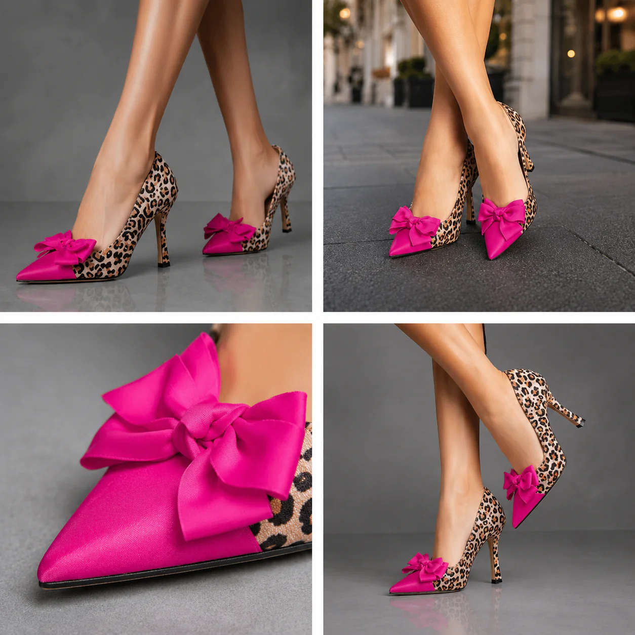 Panthera Fuchsia Bow Pump - Image 11