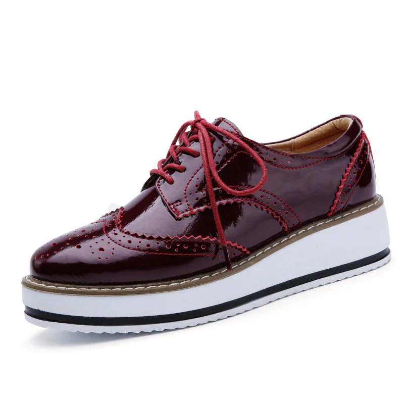 Platform Wingtip Oxford Shoes - Image 11