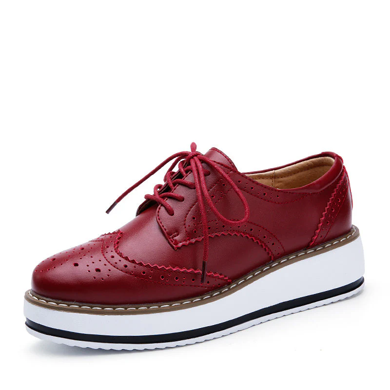 Platform Wingtip Oxford Shoes - Image 12
