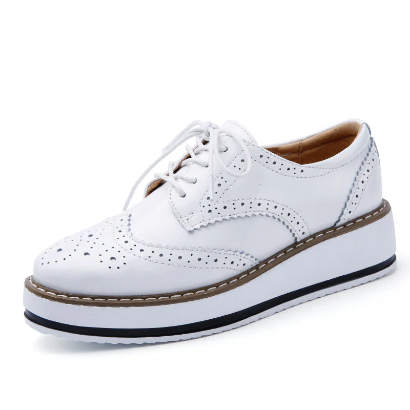 Platform Wingtip Oxford Shoes - Image 13