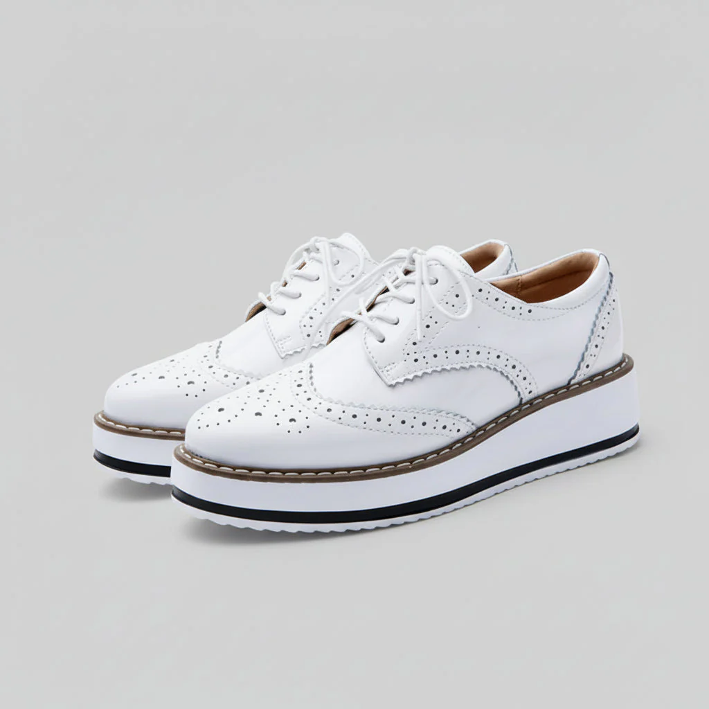 Platform Wingtip Oxford Shoes - Image 3