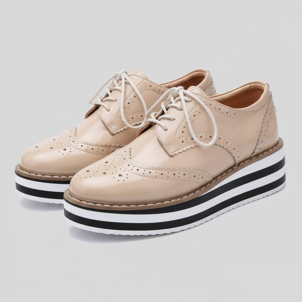 Platform Wingtip Oxford Shoes - Image 5
