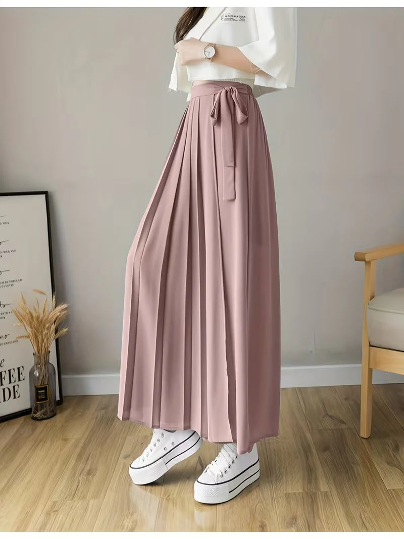 Pleated Wrap Midi Skirt - Image 4