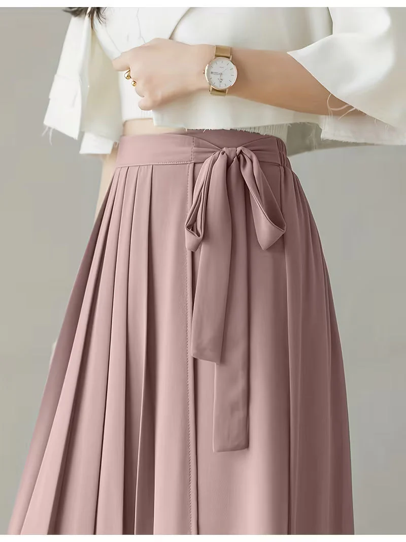 Pleated Wrap Midi Skirt - Image 5