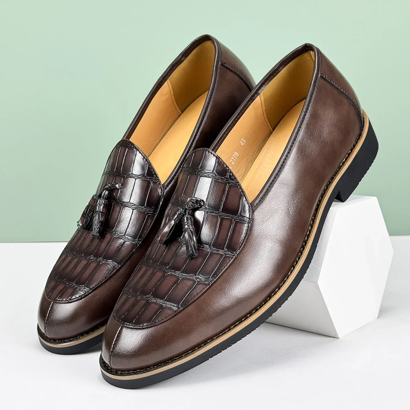 Portofino Croc-Detail Loafer - Image 2