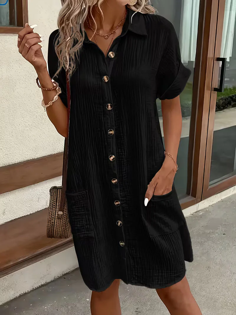 Provence Crinkle Oversized Shirtdress - Image 2