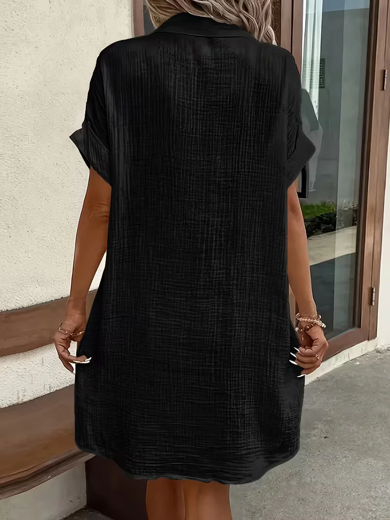 Provence Crinkle Oversized Shirtdress - Image 9