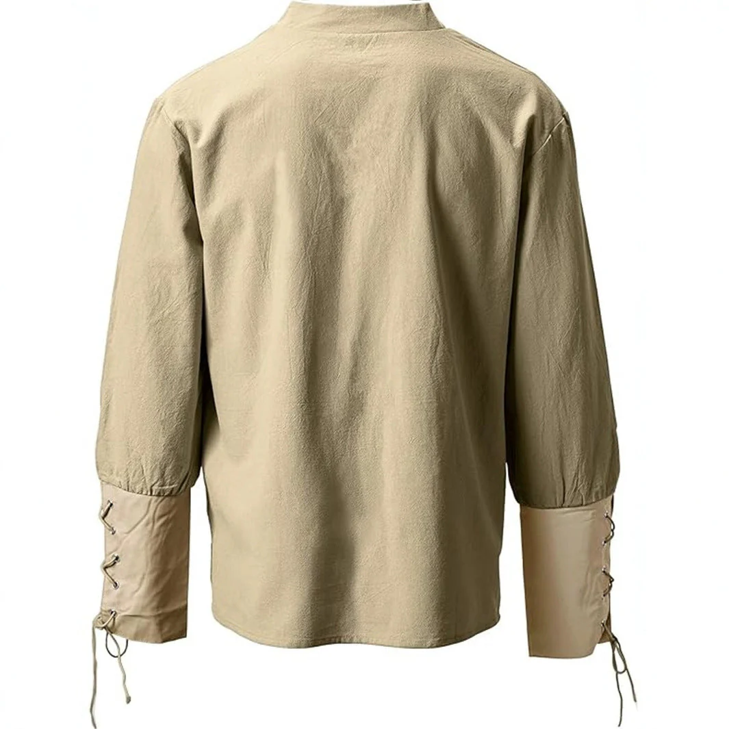 Renaissance-Inspired Laced Neckline Shirt - Image 8