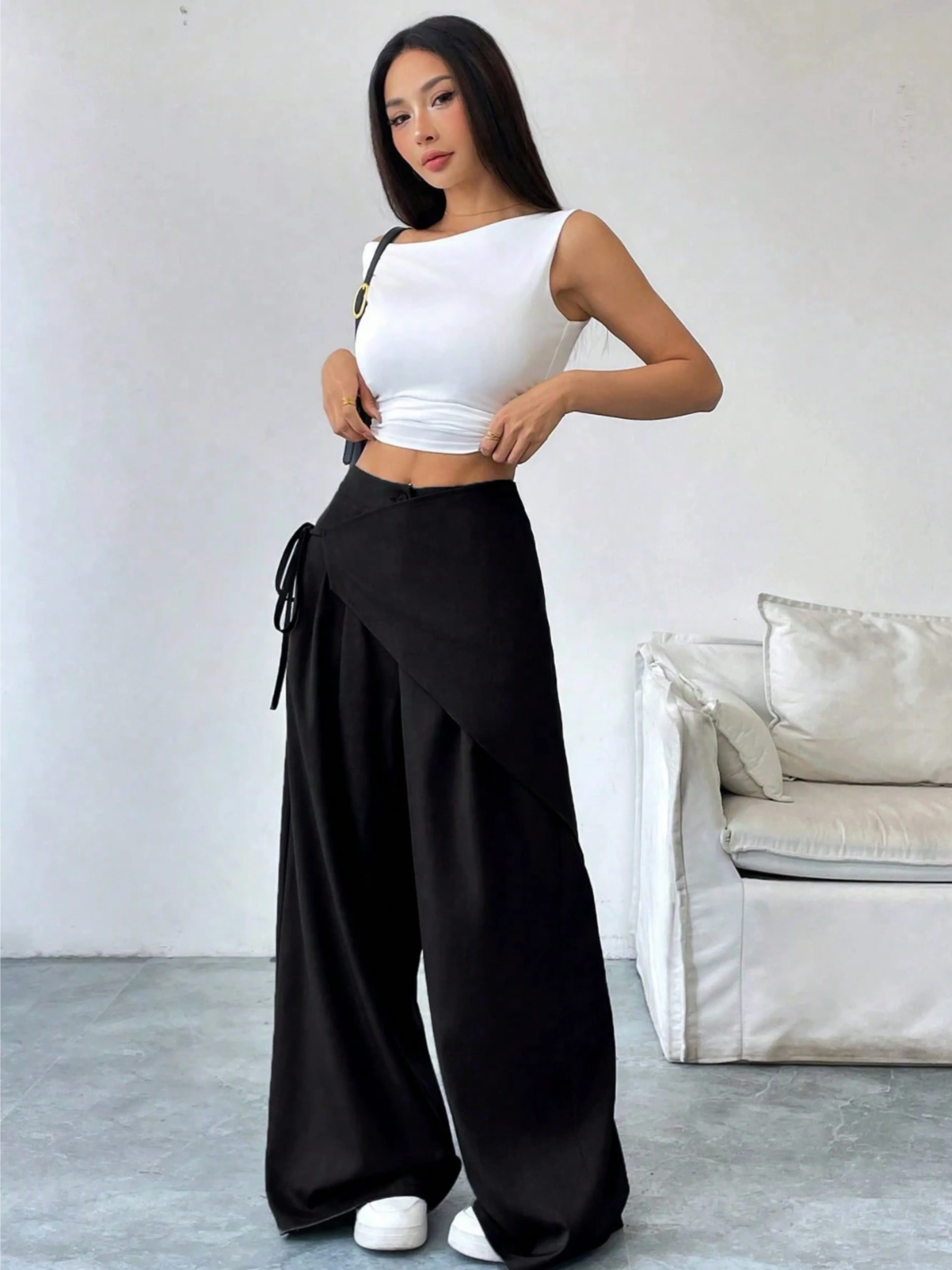 Riviera Asymmetric Wrap Pants - Image 12