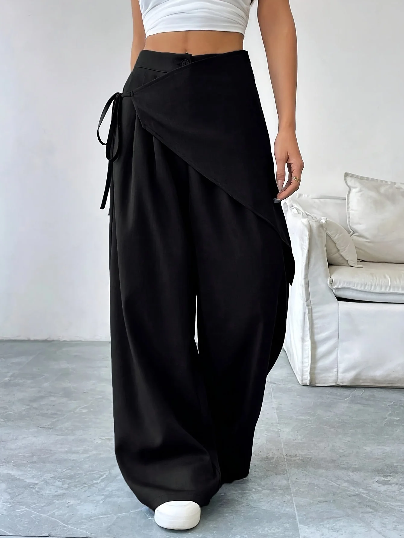 Riviera Asymmetric Wrap Pants - Image 3