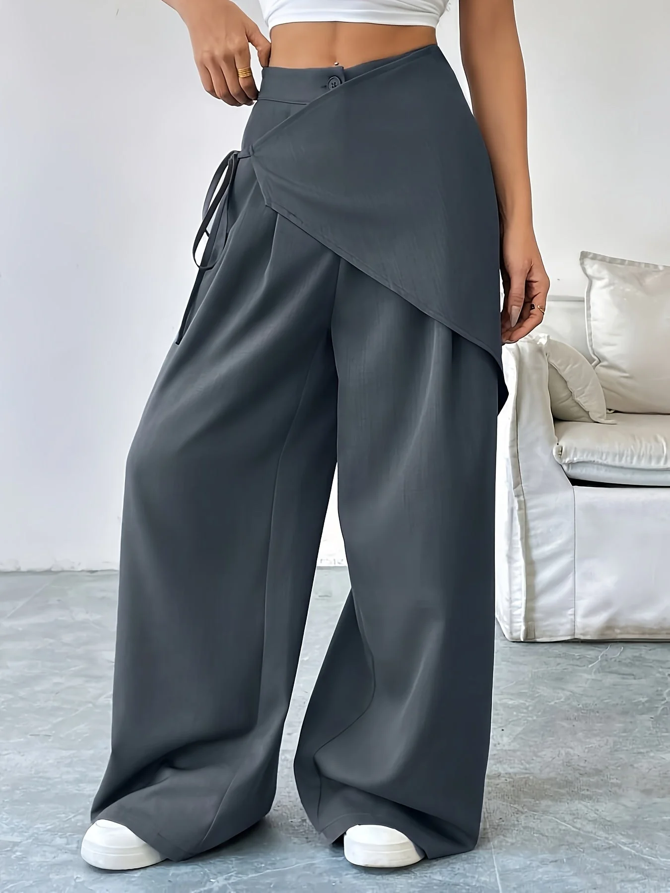 Riviera Asymmetric Wrap Pants - Image 7