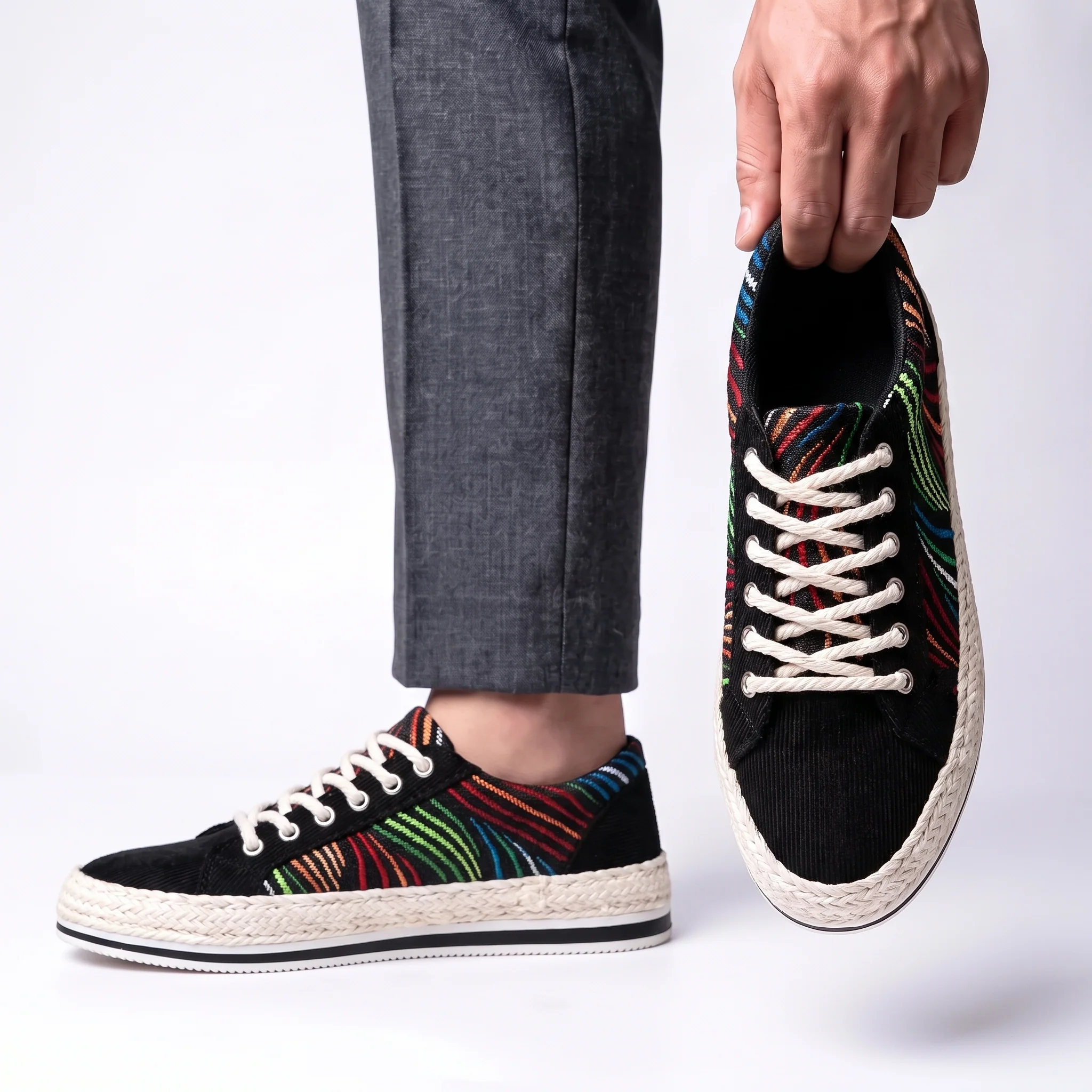 Rousseau Striped Espadrille Sneakers - Image 4
