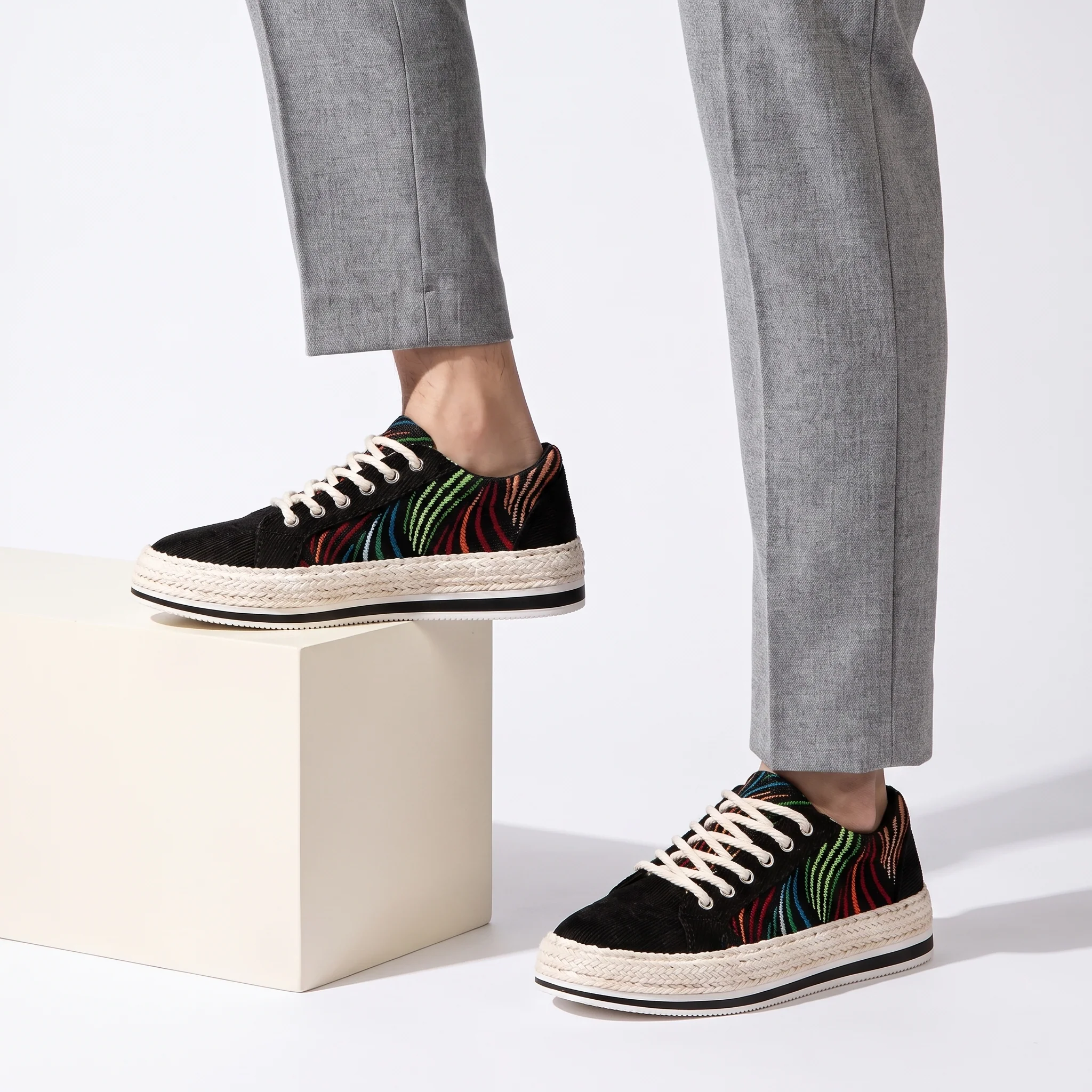 Rousseau Striped Espadrille Sneakers - Image 5