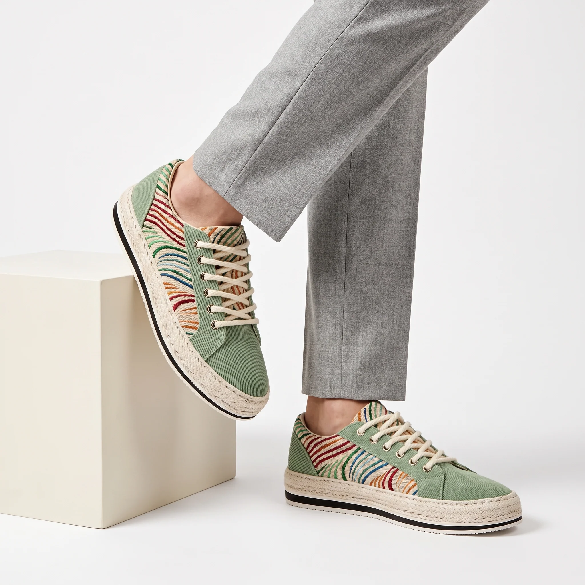 Rousseau Striped Espadrille Sneakers - Image 7