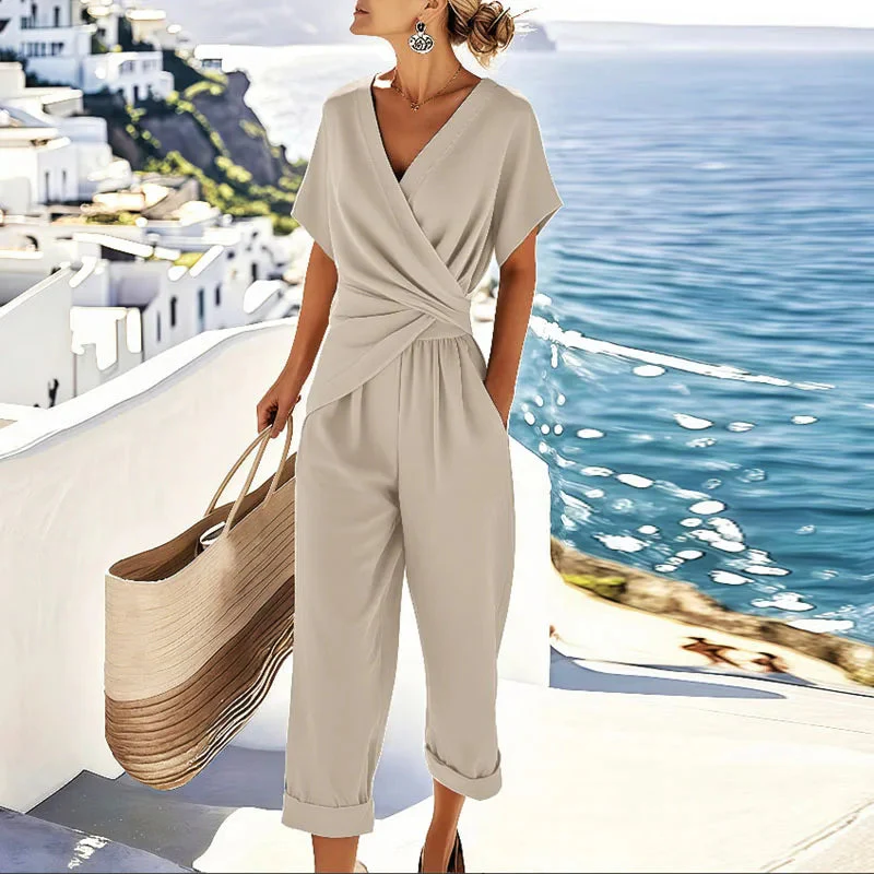 Santorini Wrap-Front Jumpsuit