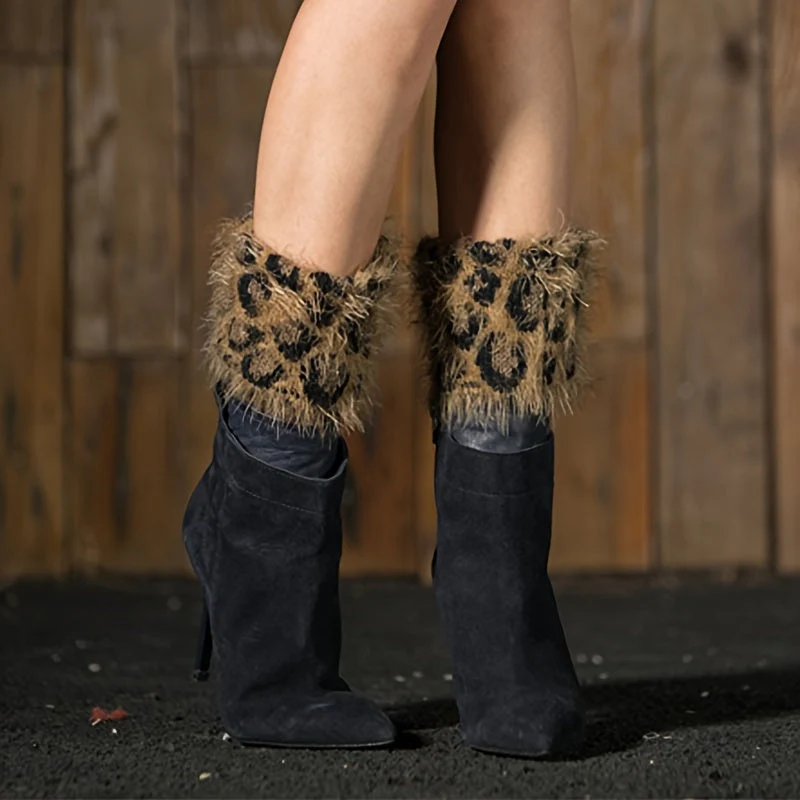 Savannah Faux Fur Boot Cuffs - Image 5