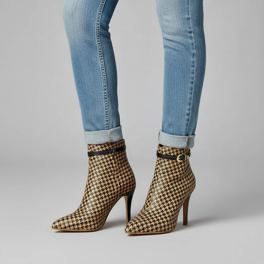 Savile Patterned Heel Boot - Image 4