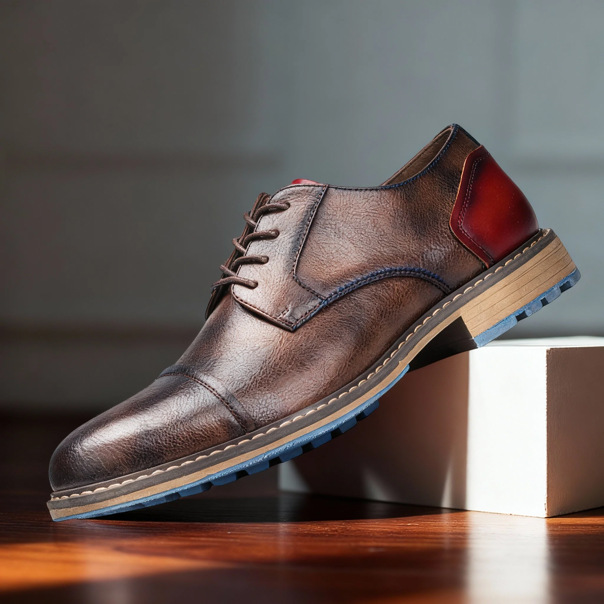 Signature Dress Shoe with Textured Leather Finish - Image 8