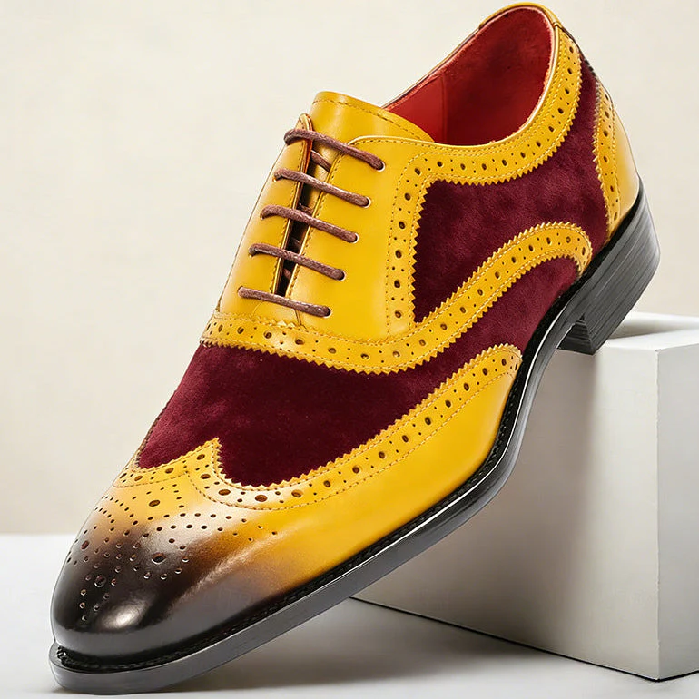 Sovereign Cowhide Leather Bi-Color Brogue Oxford - Image 2