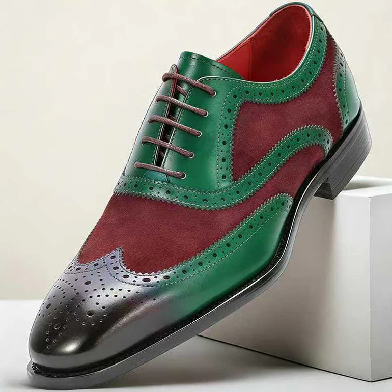 Sovereign Cowhide Leather Bi-Color Brogue Oxford - Image 3