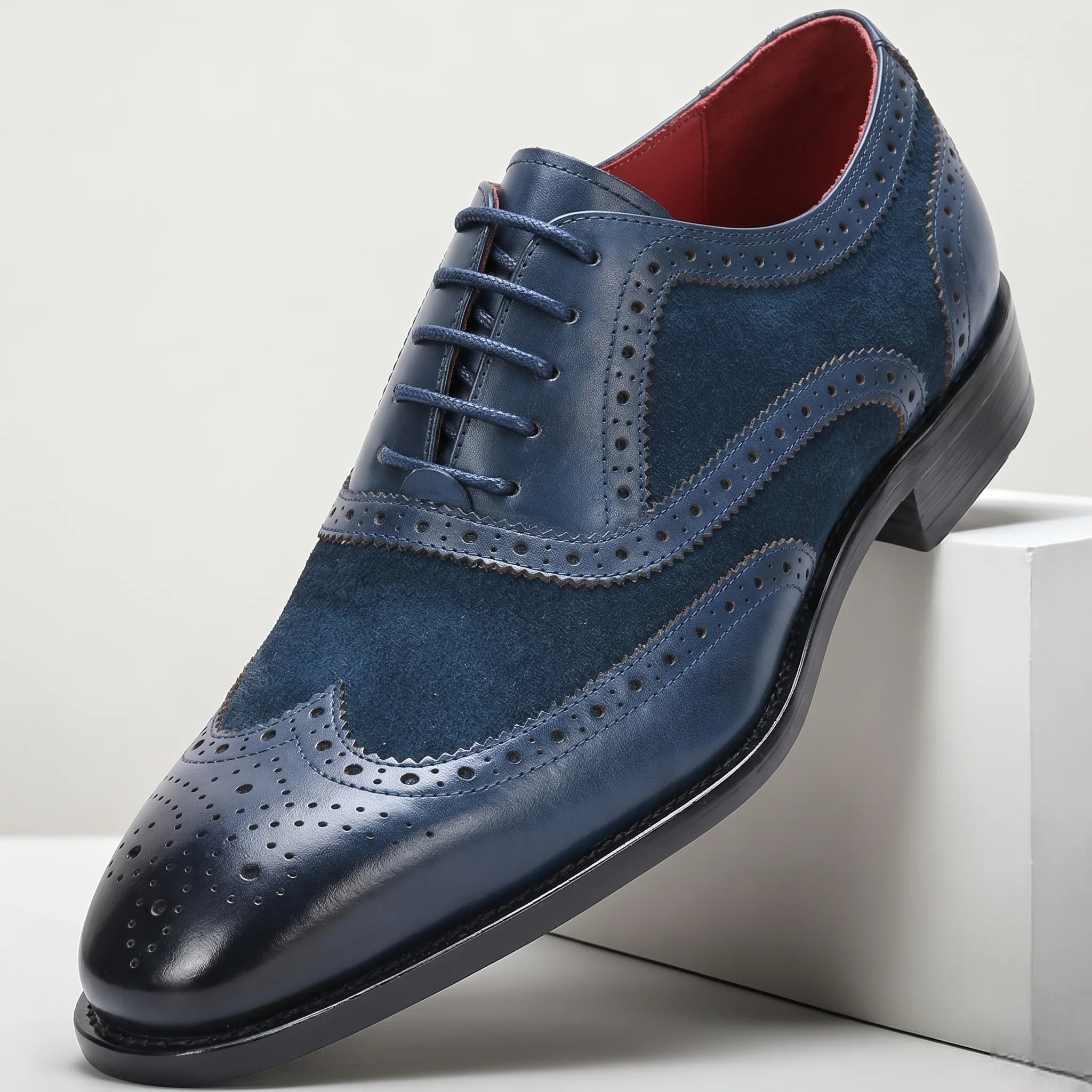 Sovereign Cowhide Leather Bi-Color Brogue Oxford - Image 4