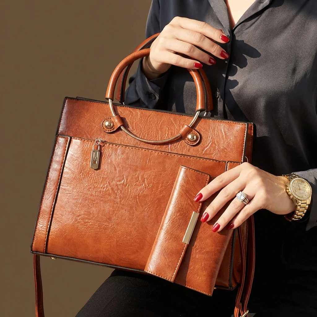 Structured Tote & Wallet Set - Image 10