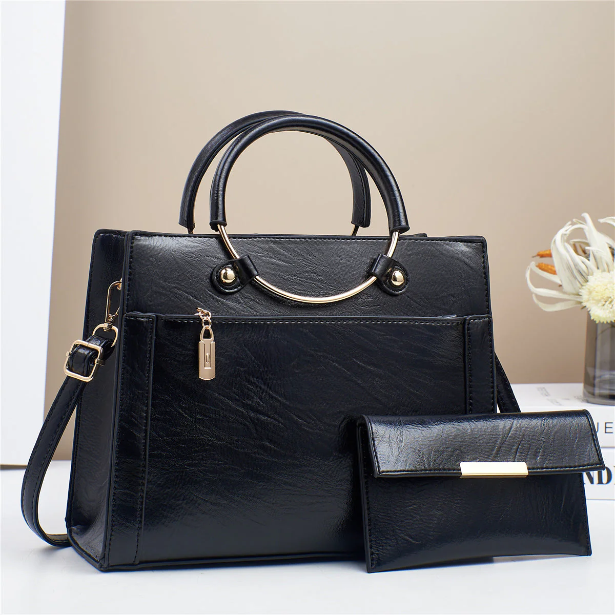 Structured Tote & Wallet Set - Image 2