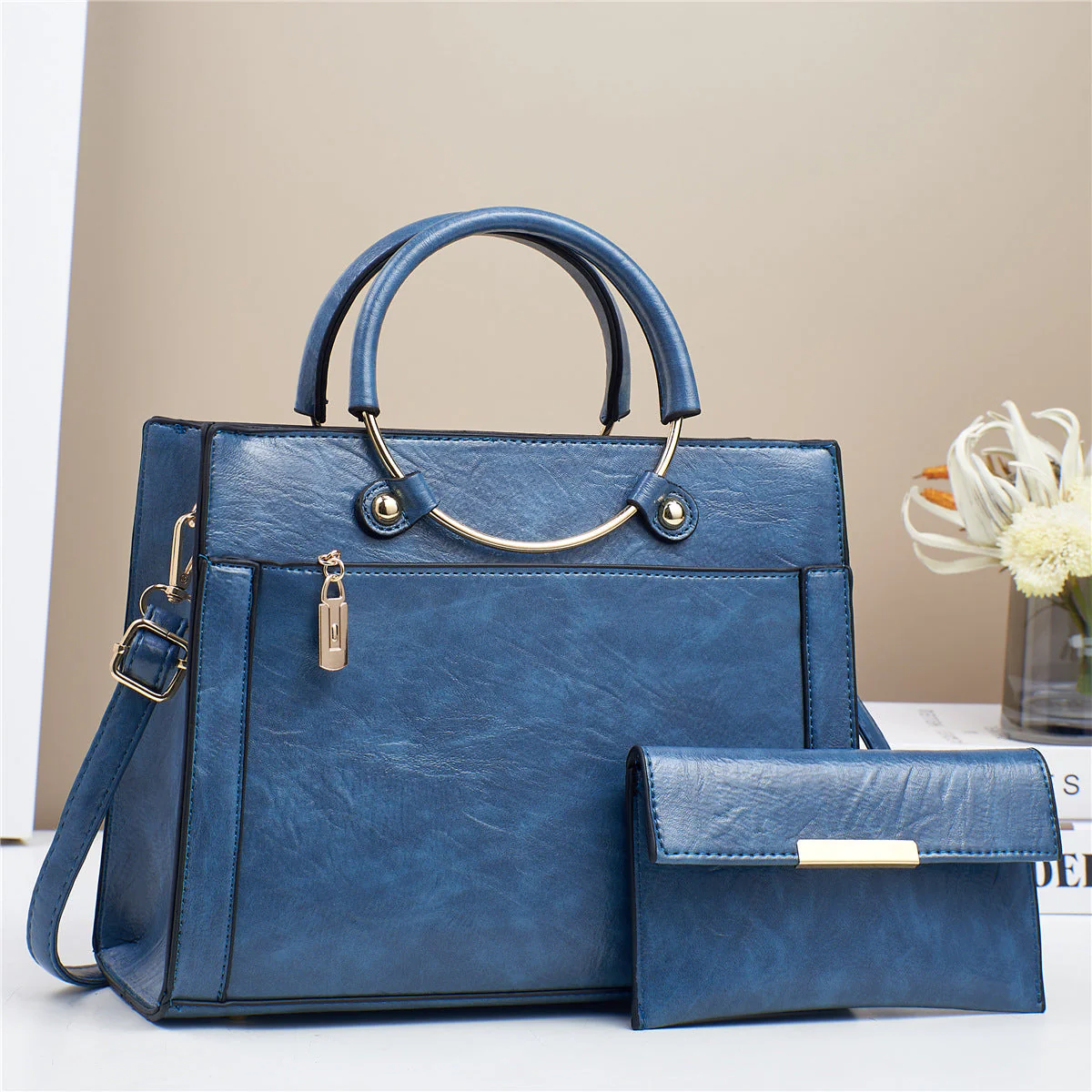 Structured Tote & Wallet Set - Image 3