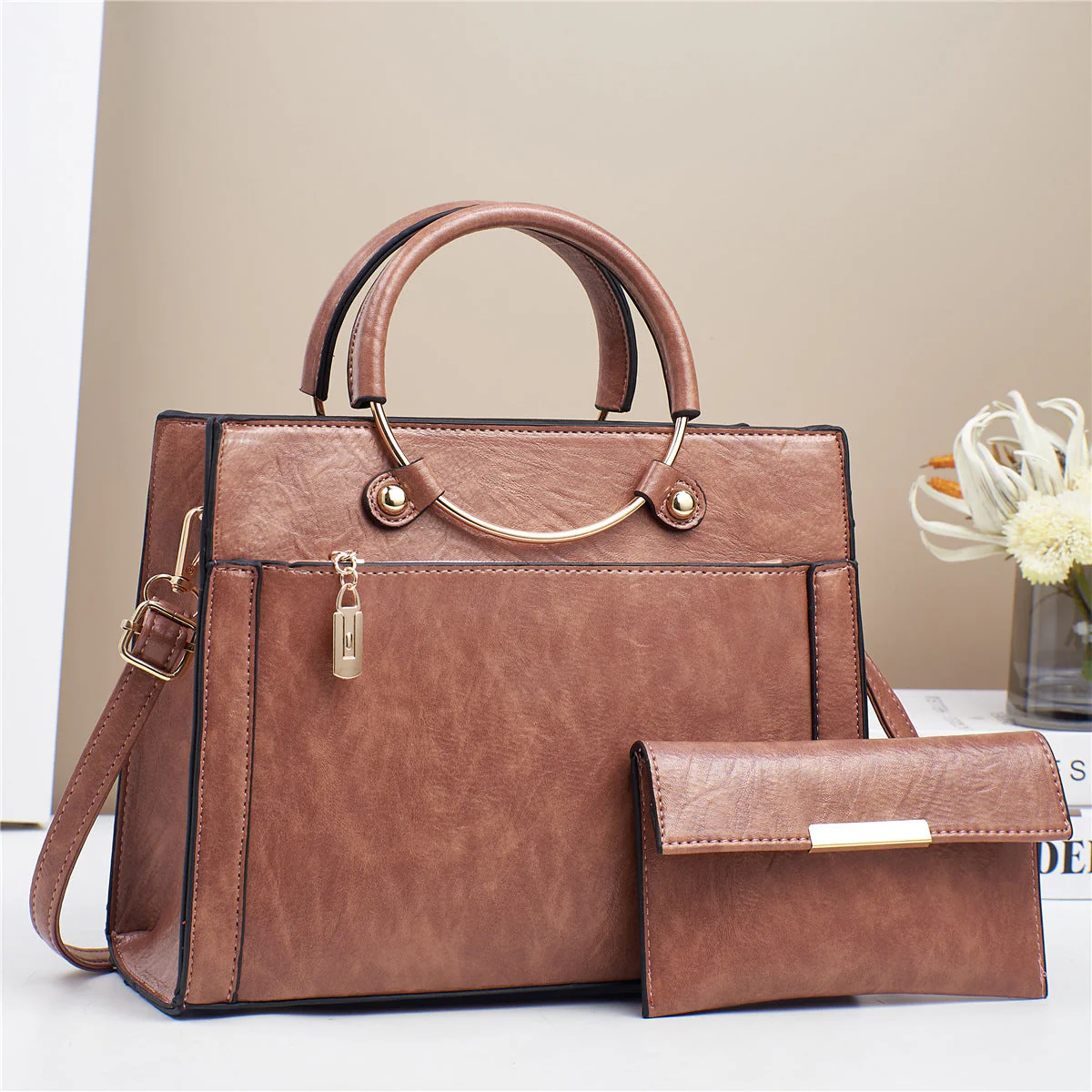 Structured Tote & Wallet Set - Image 4