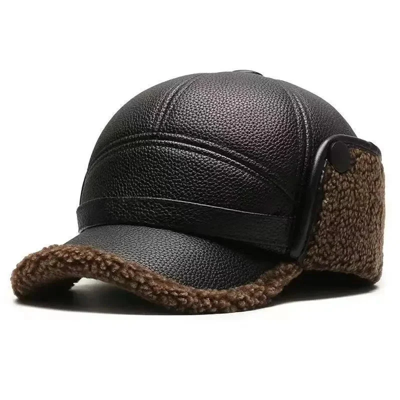 The Arctic Leather Aviator Shearling Cap - Image 2