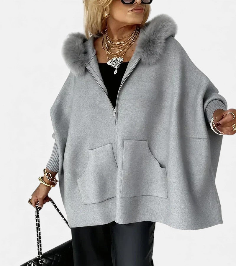 The Cashmere Hooded Cape Cardigan - Image 2