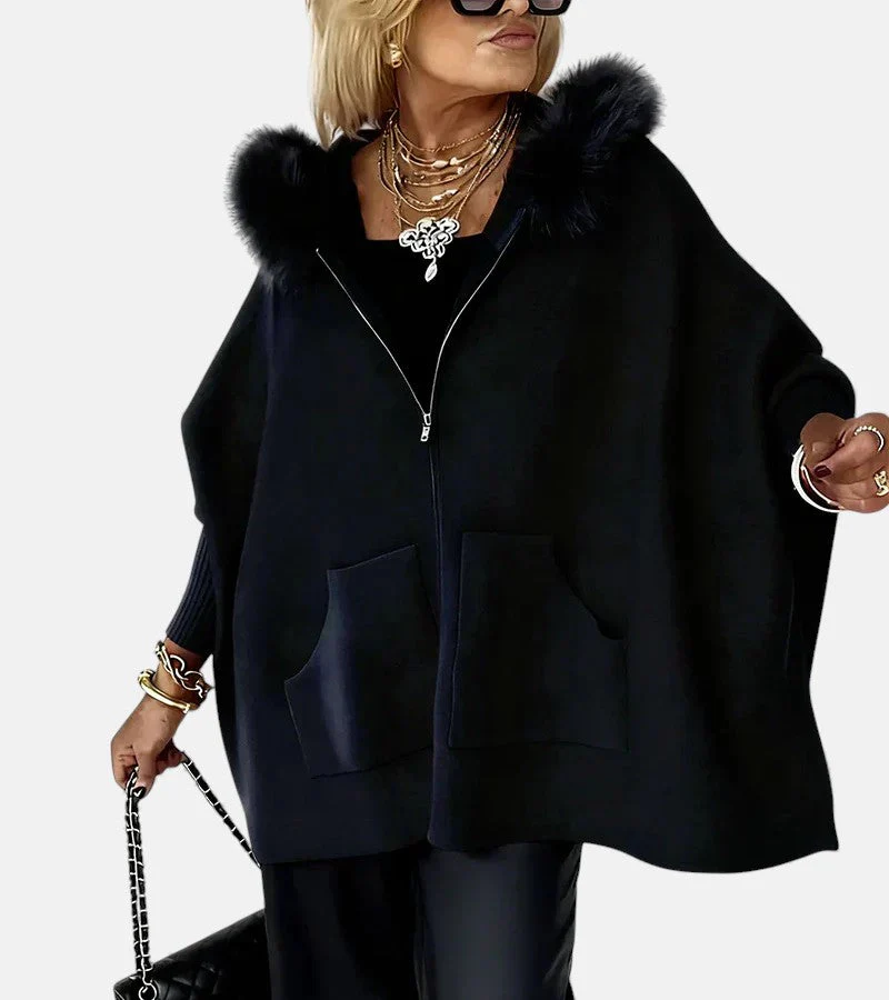 The Cashmere Hooded Cape Cardigan - Image 3