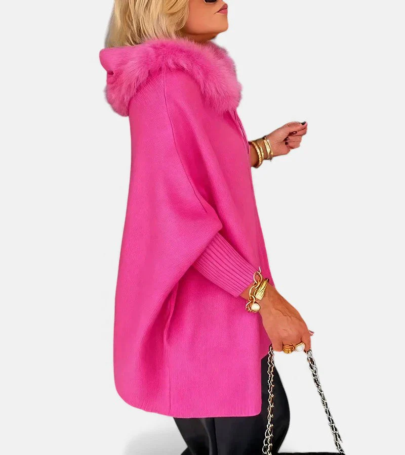 The Cashmere Hooded Cape Cardigan - Image 9