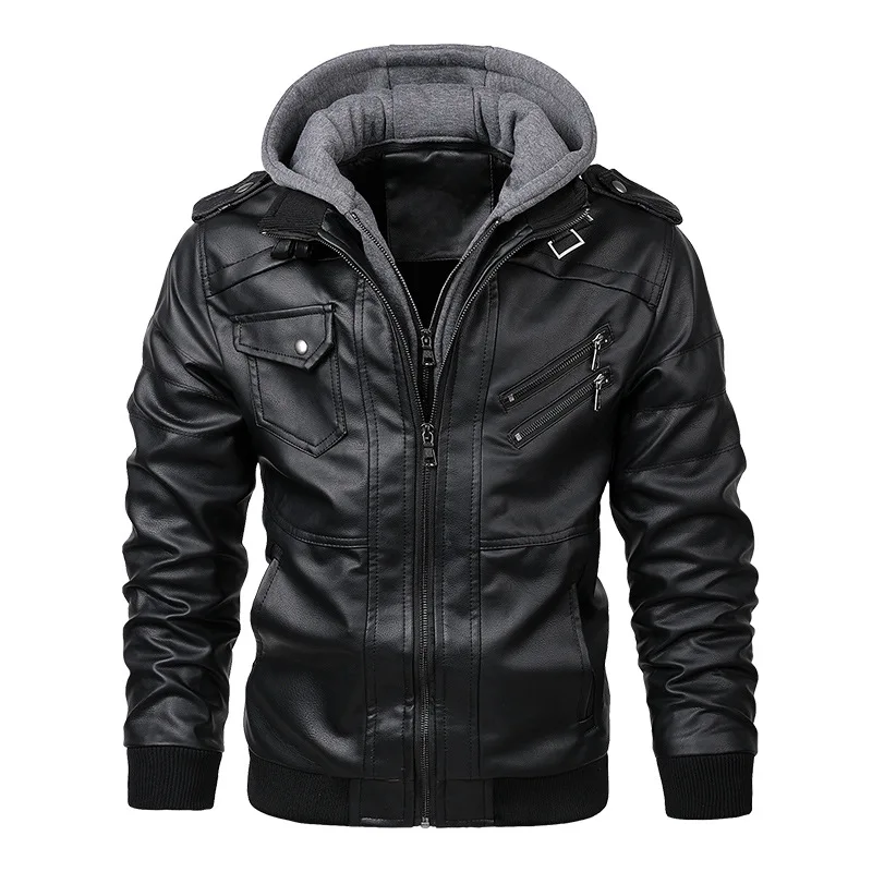 The Renegade Hooded Leather Jacket - Image 4