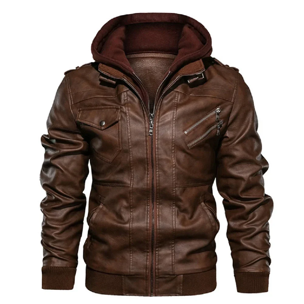 The Renegade Hooded Leather Jacket - Image 5