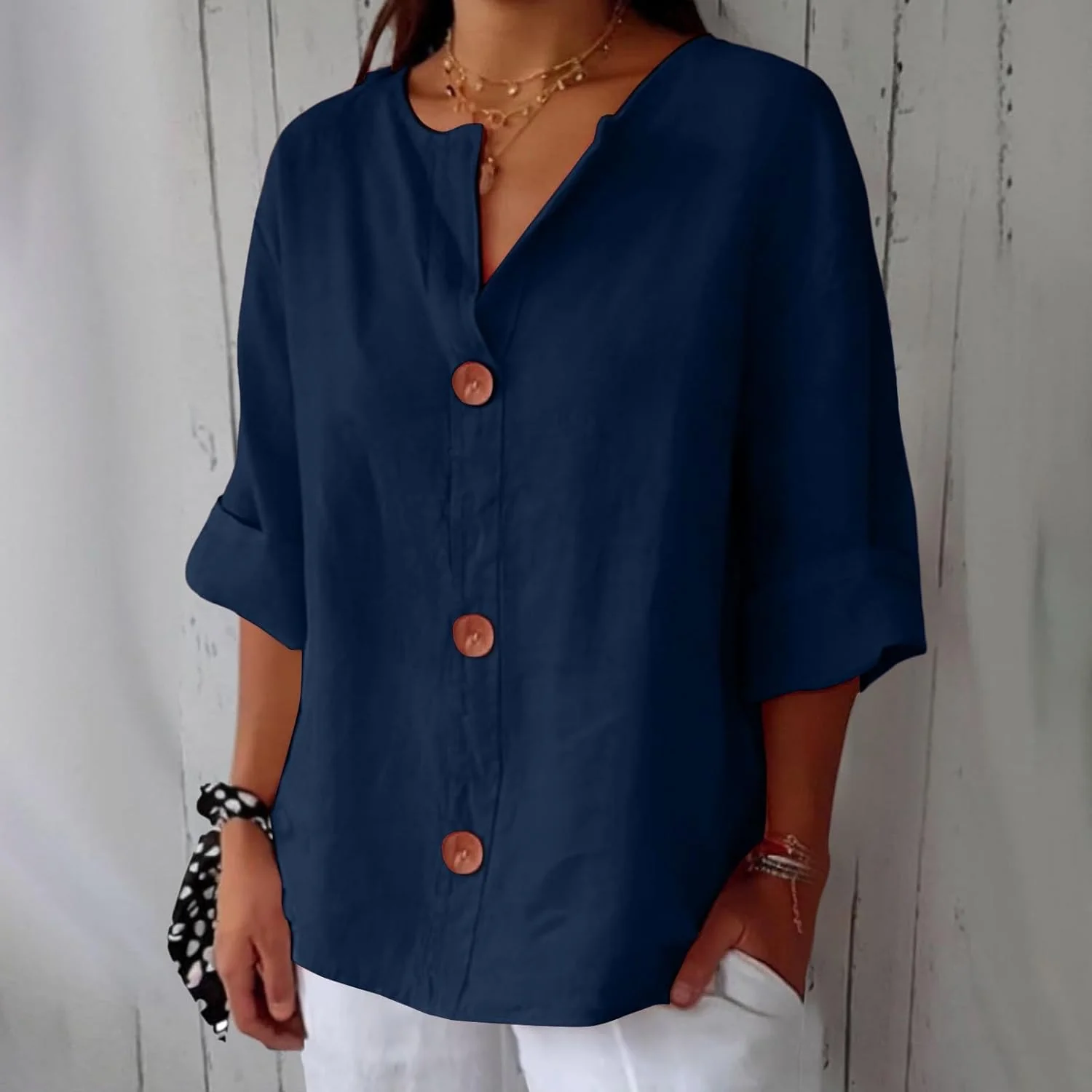 The Riviera Linen Atelier Blouse