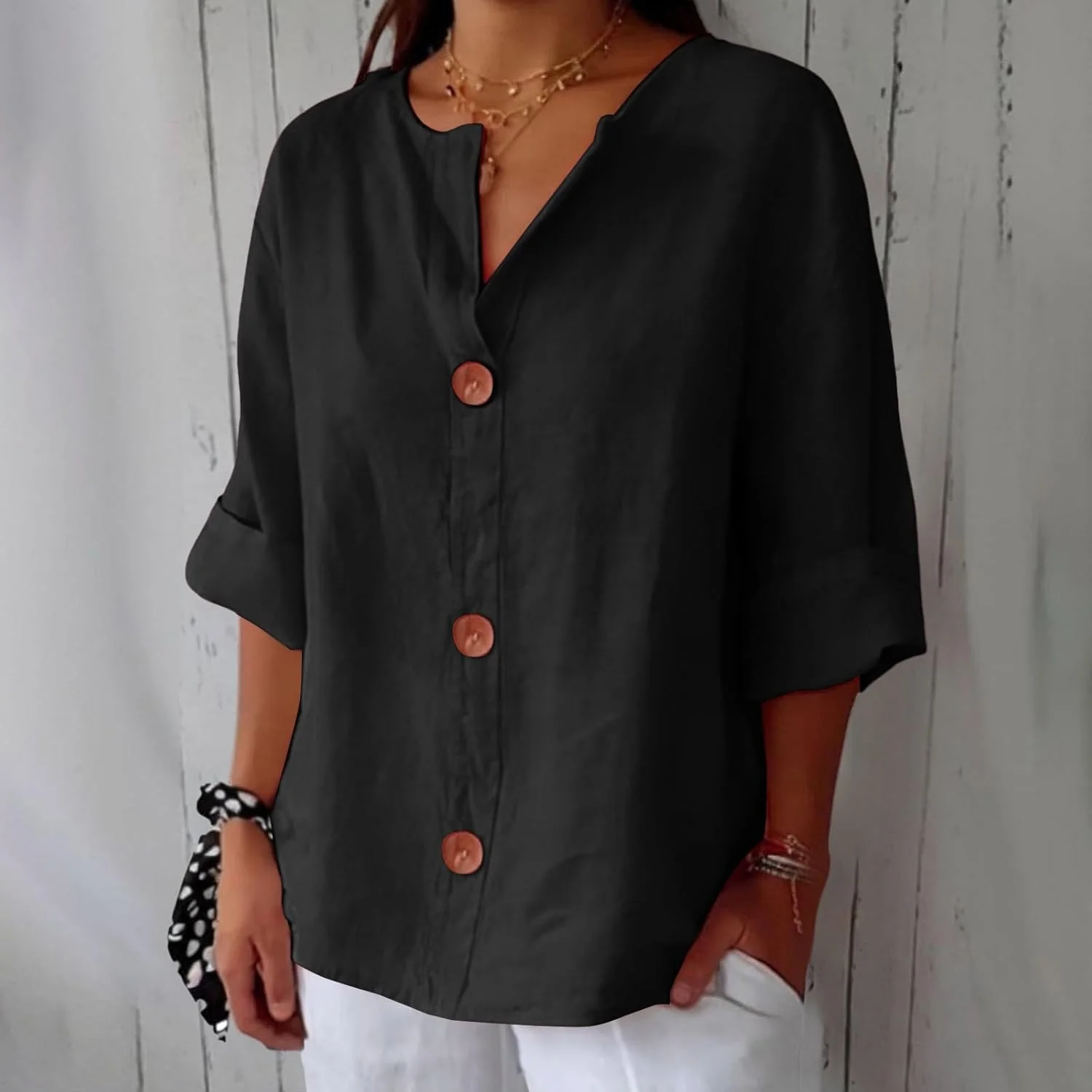 The Riviera Linen Atelier Blouse - Image 11