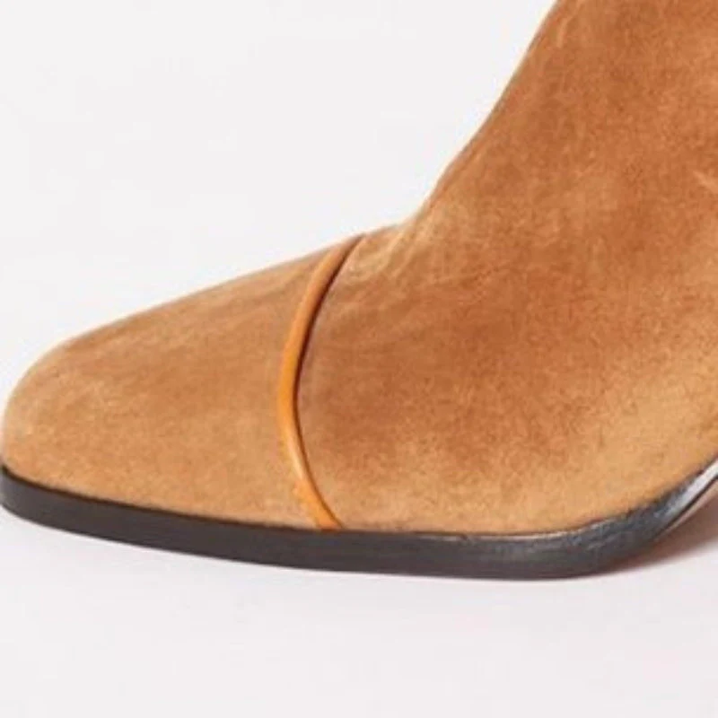 The Statement Suede Block Heel Boot - Image 7