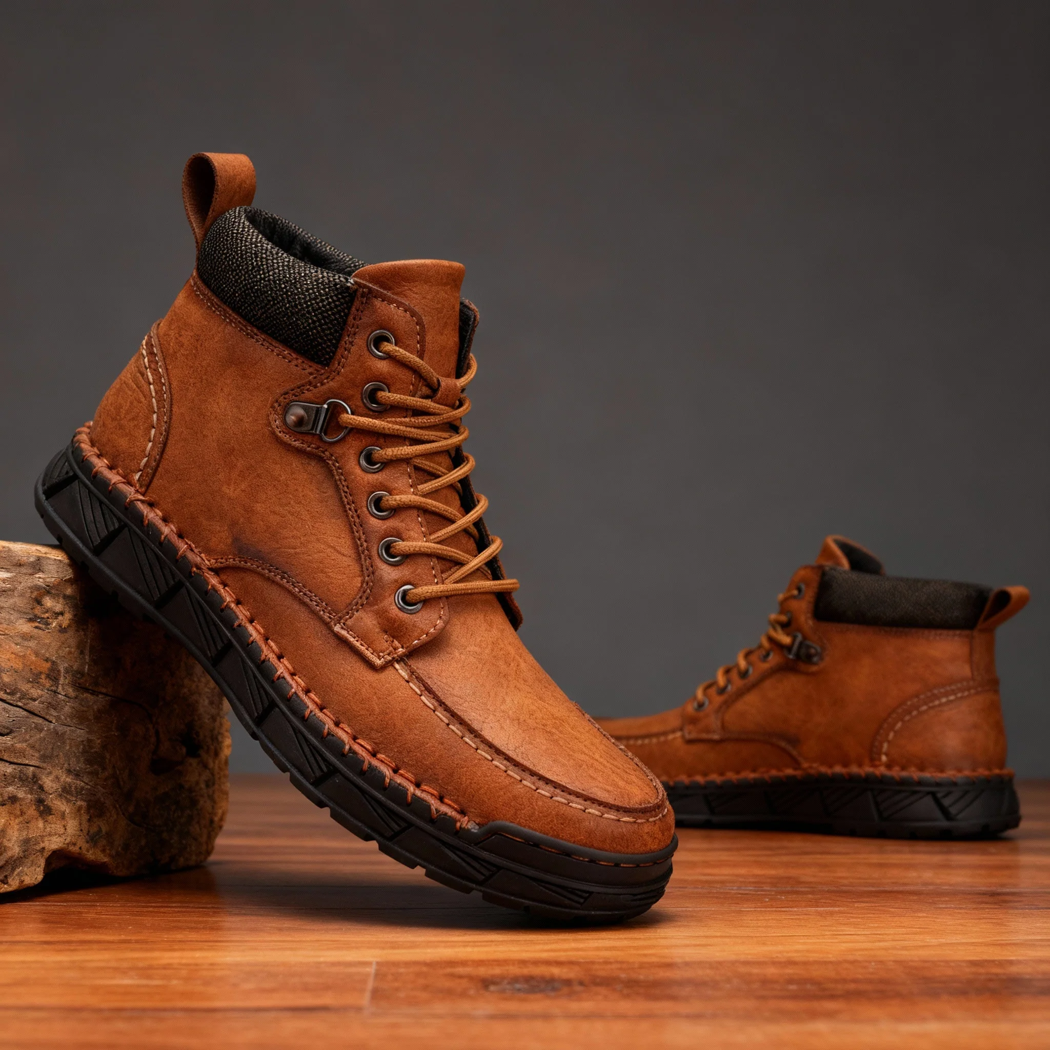 Trailmaster Leather Moc-Toe Boots - Image 4