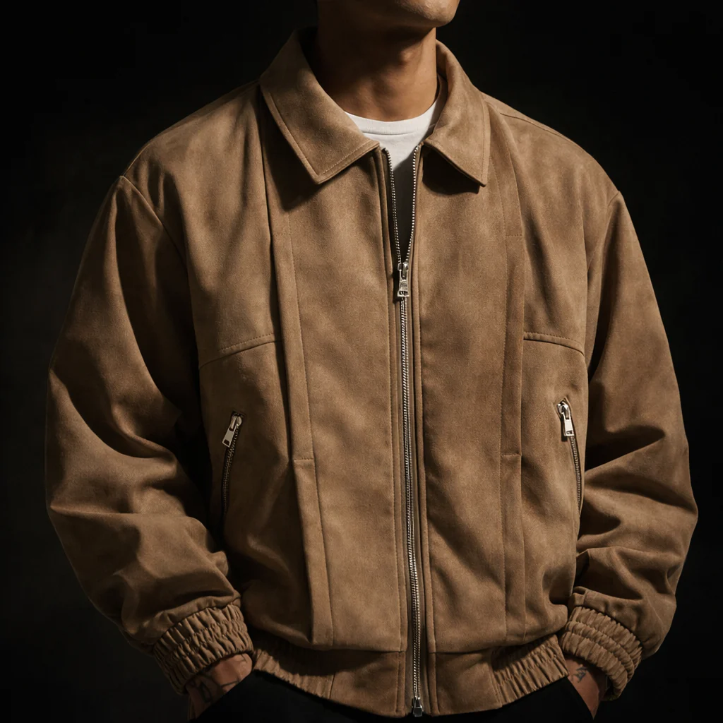 Vintage-Washed Suede Jacket - Image 5